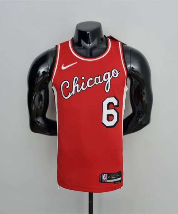 Camiseta Alex Caruso #6 Chicago Bulls Edición 75 Aniversario 2022 City Edition Rojo