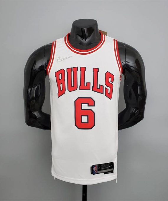 Camiseta Alex Caruso #6 Chicago Bulls Edición 75 Aniversario Blanco
