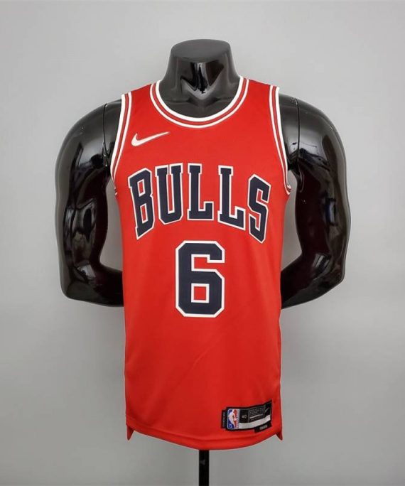 Camiseta Alex Caruso #6 Chicago Bulls Edición 75 Aniversario Rojo