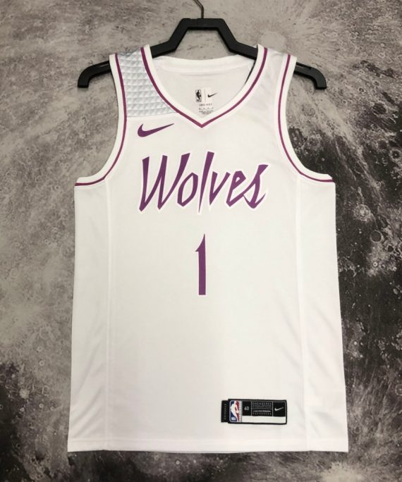 Camiseta Anthony Edwards #1 Minnesota Timberwolves Blanco
