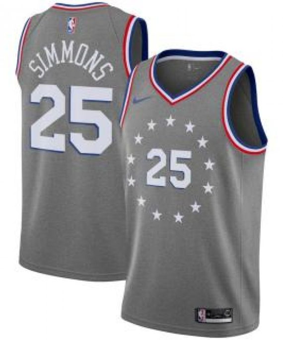 Camiseta Ben Simmons #25 Philadelphia 76ers 18/19 Gris City Edition