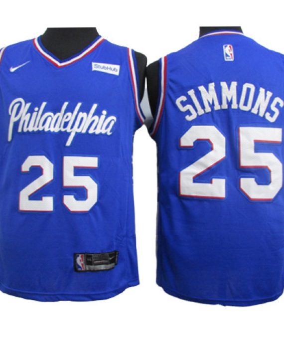 Camiseta Ben Simmons #25 Philadelphia 76ers 2020 Azul