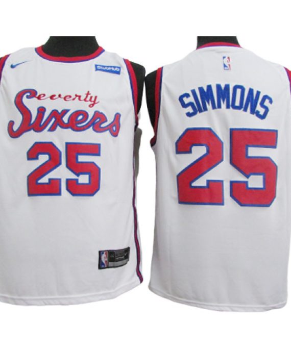 Camiseta Ben Simmons #25 Philadelphia 76ers 2020 Blanco
