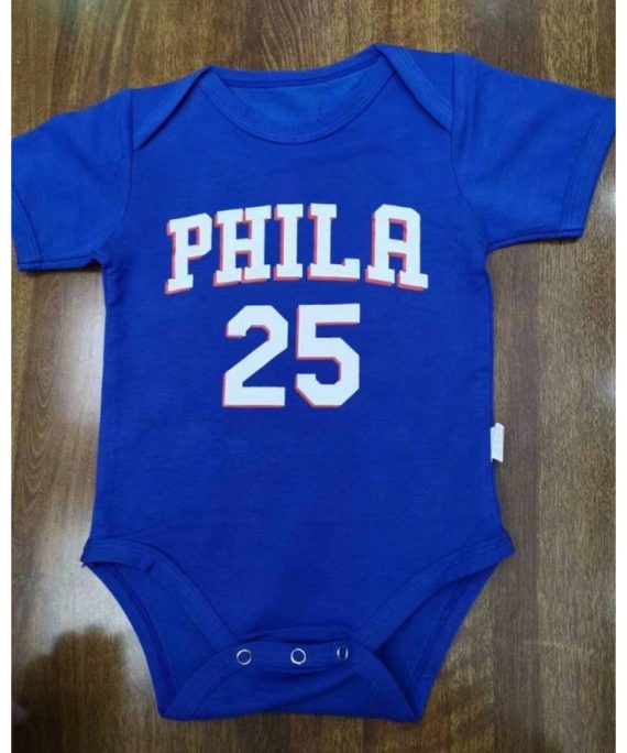 Camiseta Ben Simmons #25 Philadelphia 76ers Azul Bebe