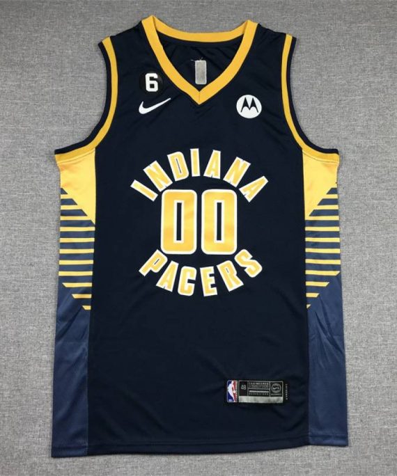 Camiseta Bennedict Mathurin #00 Indiana Pacers Azul Negro