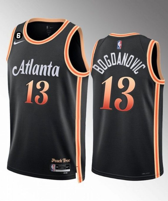 Camiseta Bogdan Bogdanovic #13 Atlanta Hawks 2023 City Edition Negro