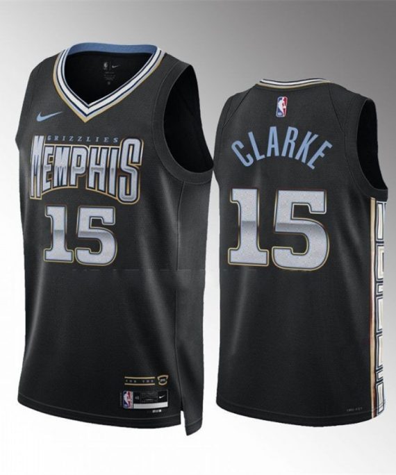 Camiseta Brandon Clarke #15 Memphis Grizzlies 2023 Negro City Edition
