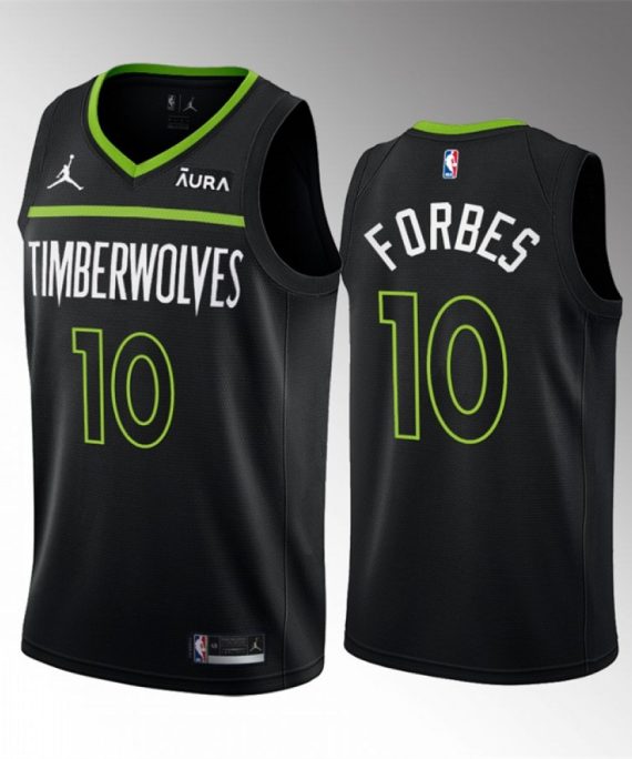 Camiseta Bryn Forbes #10 Minnesota Timberwolves 2023 Negro Statement Edition