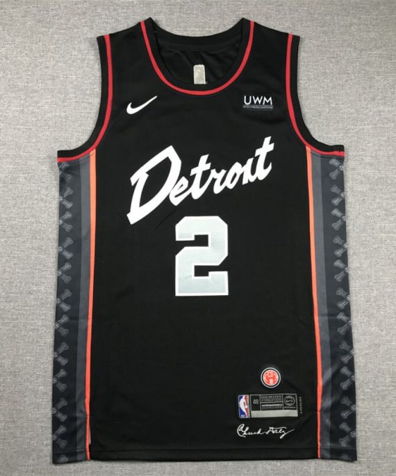 Camiseta Cade Cunningham #2 Detroit Pistons 2024 City Edition Negro