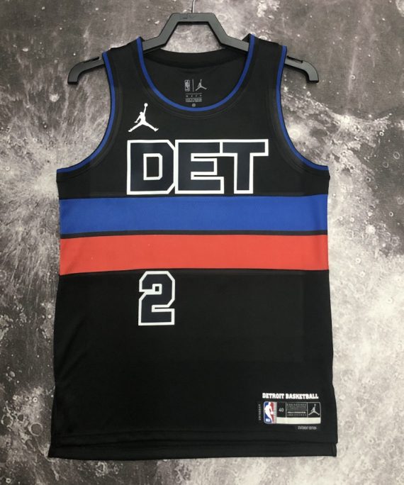 Camiseta Cade Cunningham #2 Detroit Pistons 2023 Edición Flyer Negro