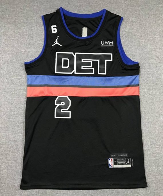 Camiseta Cade Cunningham #2 Detroit Pistons Negro Statement Edition