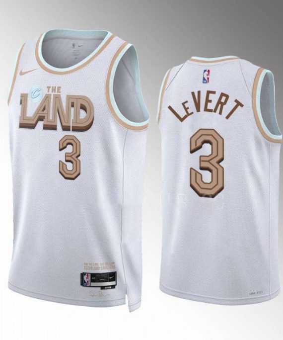 Camiseta Caris Levert #3 Cleveland Cavaliers 2022-23 City Edition Blanco