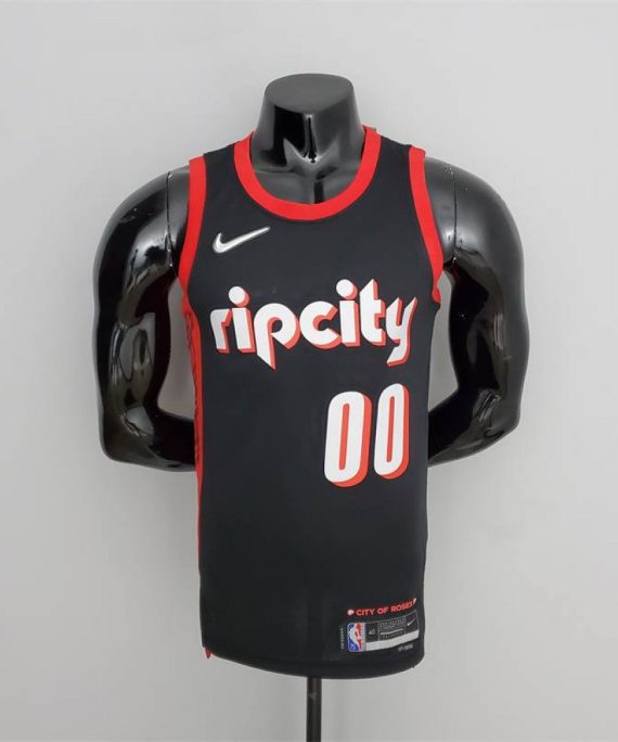 Camiseta Carmelo Anthony #00 Sacramento Kings 2022 City Edition Negro/Rojo
