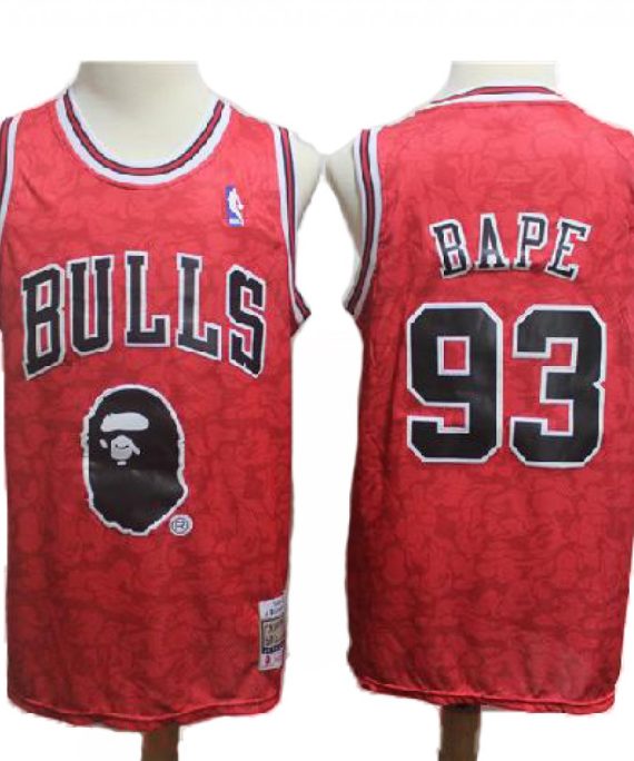 Camiseta #93 Chicago Bulls Rojo BAPE Edition