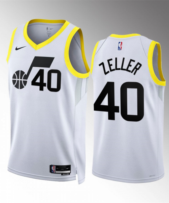Camiseta Cody Zeller #40 Utah Jazz 2023 Blanco