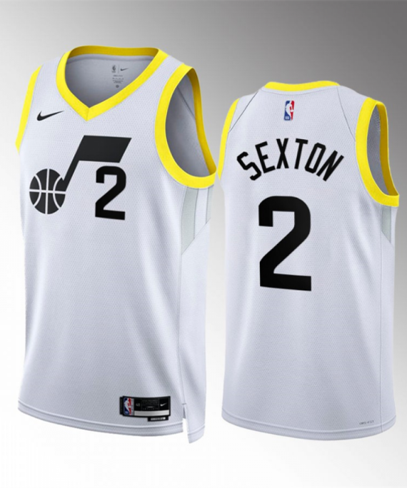 Camiseta Collin Sexton #2 Utah Jazz 2023 Blanco