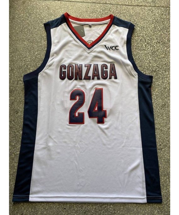 Camiseta Corey Kispert #24 Gonzaga Universidad Edición Blanco