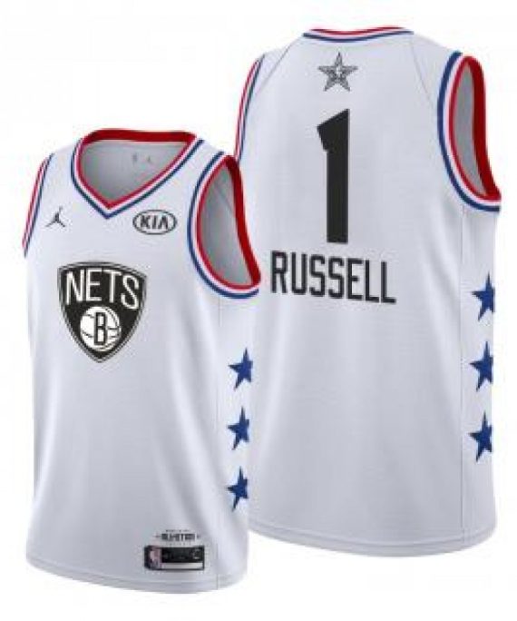 Camiseta D'Angelo Russell #1 Brooklyn Nets 2019 All Star Blanco