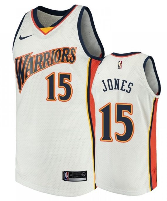 Camiseta Damian Jones #15 Golden State Warriors Blanco