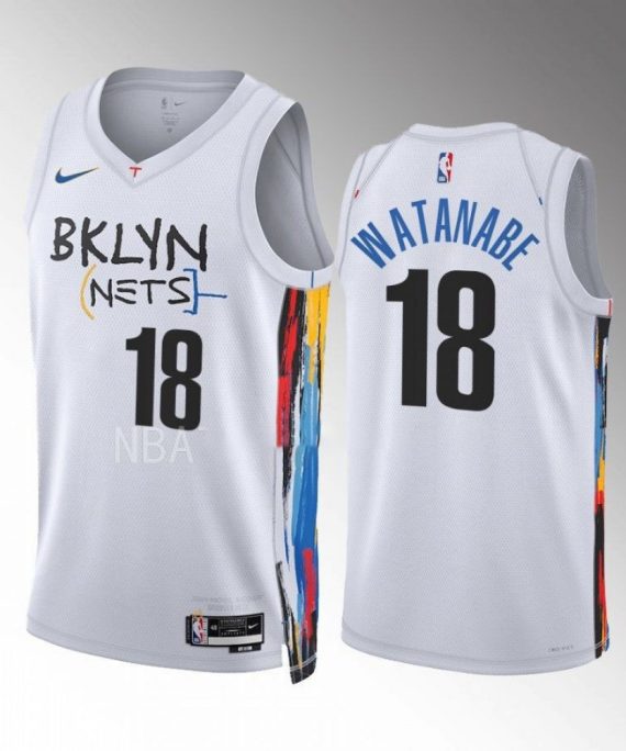 Camiseta Yuta Watanabe #18 Brooklyn Nets 2022-23 City Edition Blanco