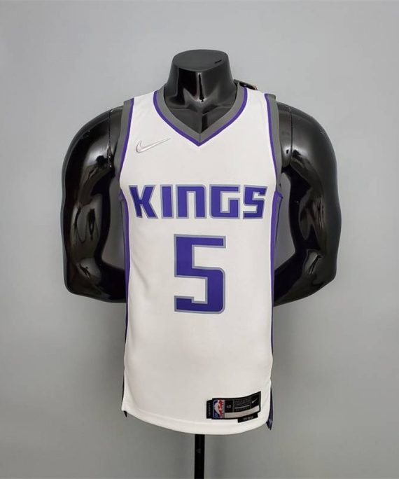 Camiseta De'Aaron Fox #5 Sacramento Kings Edición 75 Aniversario Blanco