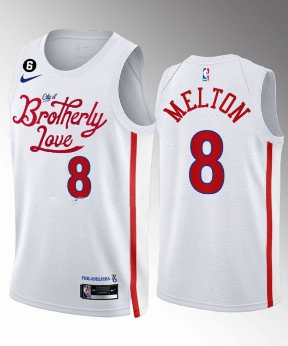 Camiseta De'Anthony Melton #8 Philadelphia 76ers 2023 City Edition Blanco