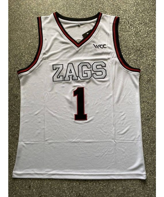 Camiseta Jalen Suggs #1 Gonzaga Universidad Edición Blanco