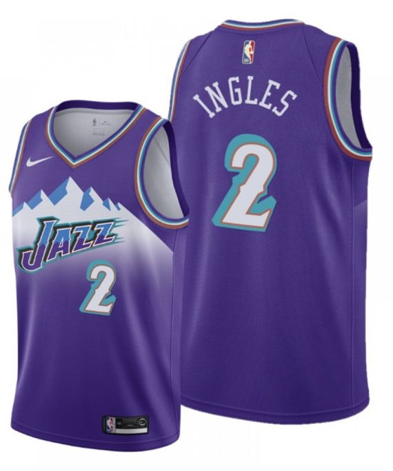 Camiseta Joe Ingles #2 Utah Jazz Púrpura Snow Mountain Edition