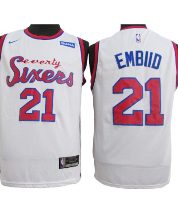 Camiseta Joel Embiid #21 Philadelphia 76ers 2020 Blanco