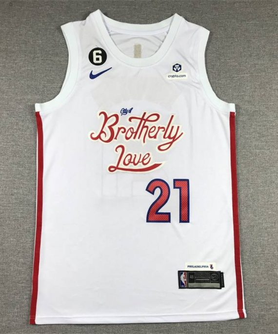 Camiseta Joel Embiid #21 Philadelphia 76ers 2023 Blanco City Edition