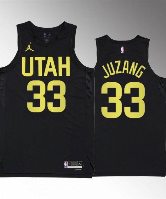 Camiseta Johnny Juzang #33 Utah Jazz 2023 Negro