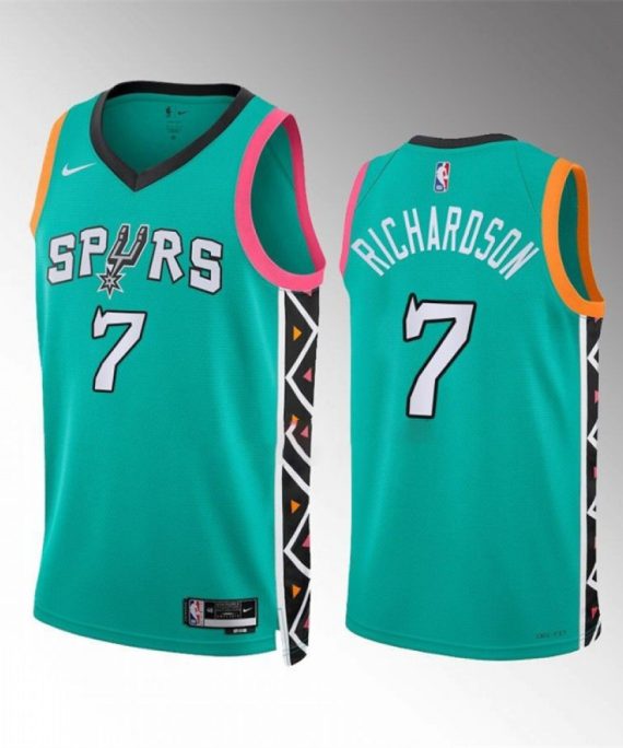Camiseta Josh Richardson #7 San Antonio Spurs 2023 Verde City Edition