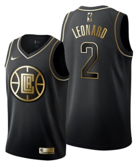 Camiseta Kawhi Leonard #2 Los Angeles Clippers 19/20 Negro Golden Edition