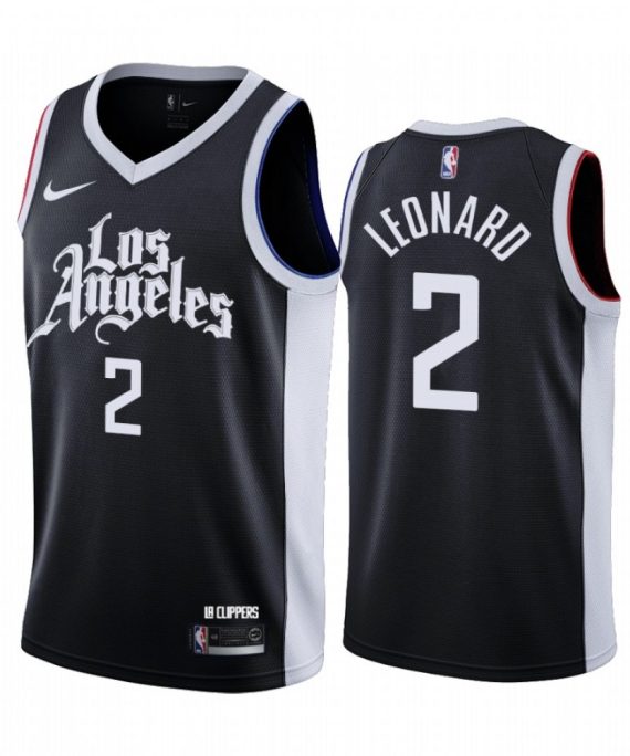 Camiseta Kawhi Leonard #2 Los Angeles Clippers 2021 Negro City Edition