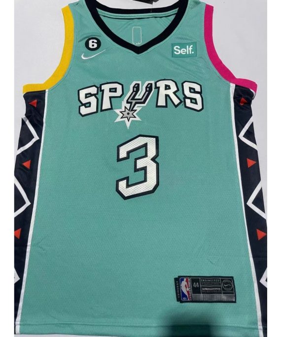 Camiseta Keldon Johnson #3 San Antonio Spurs 2023 Verde