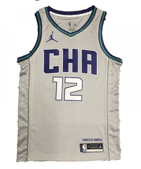 Camiseta Kelly Oubre Jr. #12 Charlotte Hornets 2019 Gris