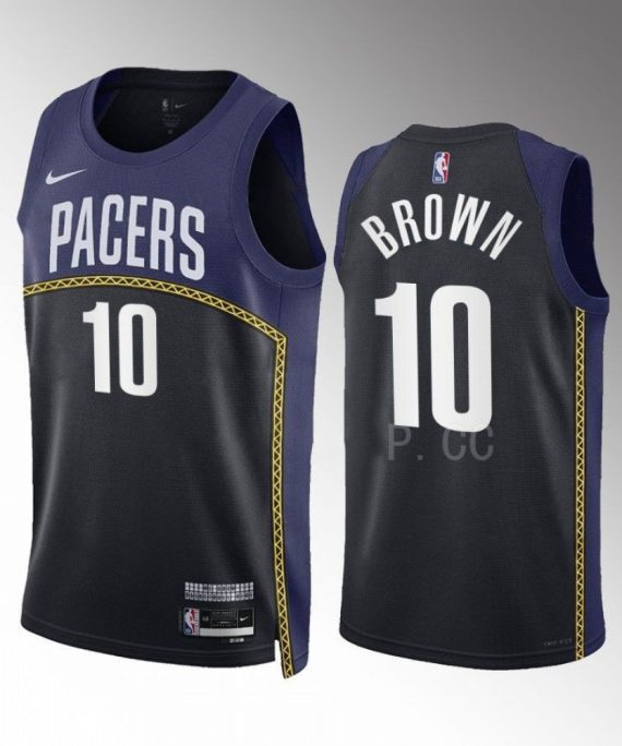 Camiseta Kendall Brown #10 Indiana Pacers 2022-23 City Edition Negro