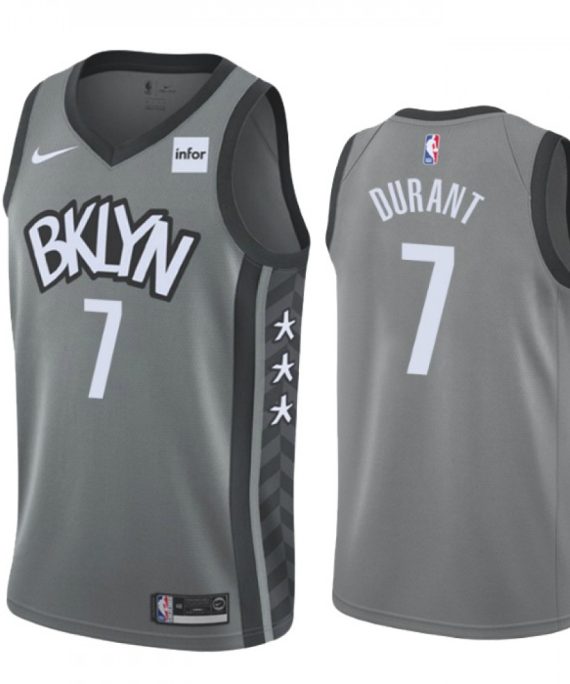 Camiseta Kevin Durant #7 Brooklyn Nets 2019/20 Gris Statement Edition