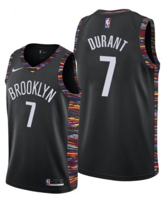 Camiseta Kevin Durant #7 Brooklyn Nets 19/20 Negro City Edition