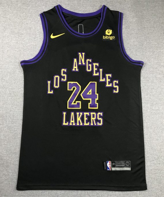 Camiseta Kobe Bryant #24 Los Angeles Lakers 2024 City Edition Negro