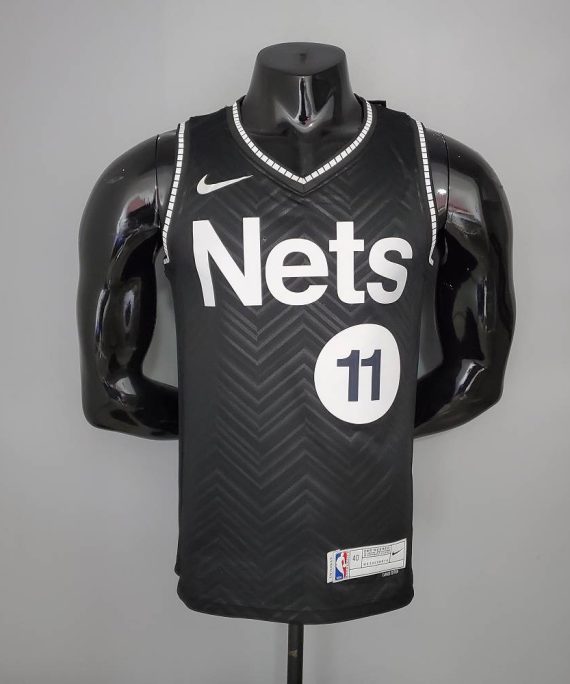 Camiseta Irving #11 Brooklyn Nets Earned Edition Negro