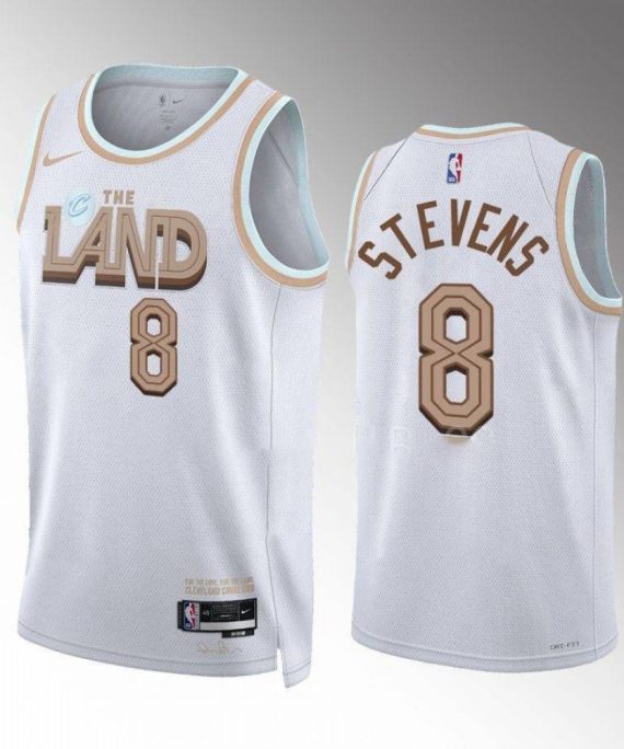 Camiseta Lamar Stevens #8 Cleveland Cavaliers 2022-23 City Edition Blanco