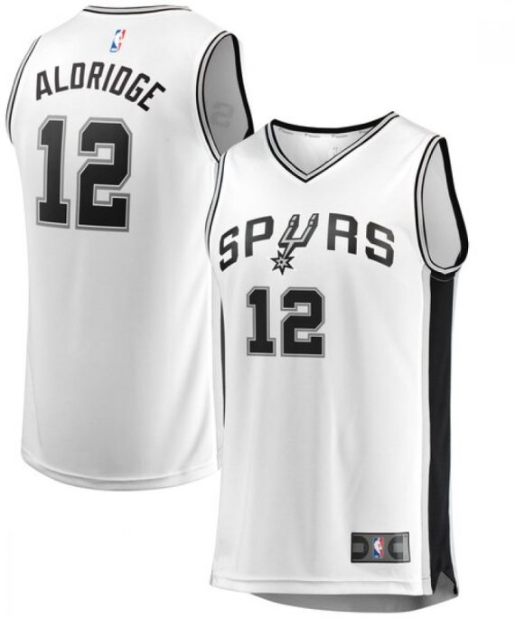 Camiseta LaMarcus Aldridge #12 San Antonio Spurs 17/18 Blanco Association Edition