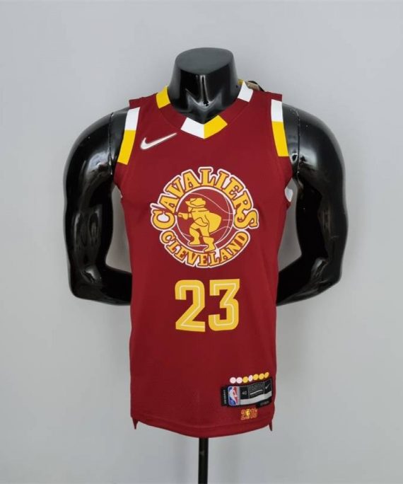 Camiseta LeBron James #23 Cleveland Cavaliers City Edition 2022 Roja