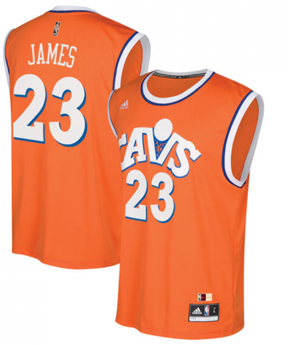 Camiseta LeBron James #23 Cleveland Cavaliers Naranja