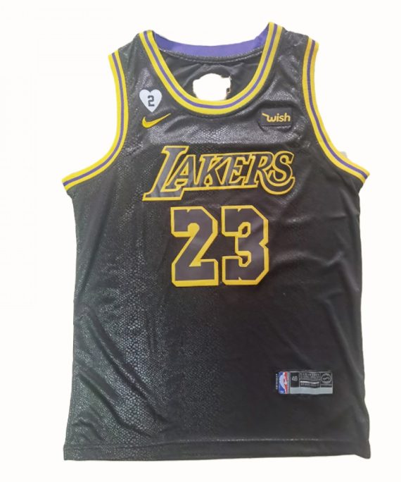 Camiseta LeBron James #23 Los Angeles Lakers 2020 Negro La Final