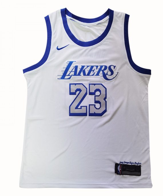 Camiseta LeBron James #23 Los Angeles Lakers 2021 Blanco City Edition