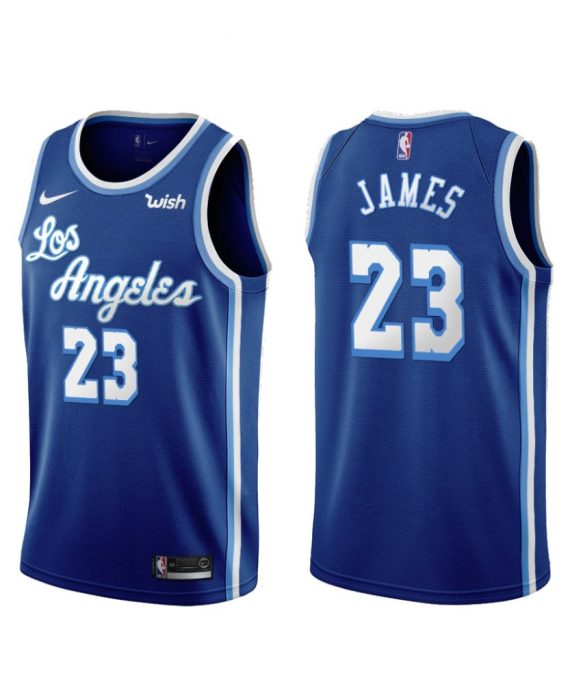 Camiseta LeBron James #23 Los Angeles Lakers Azul Latin Edition