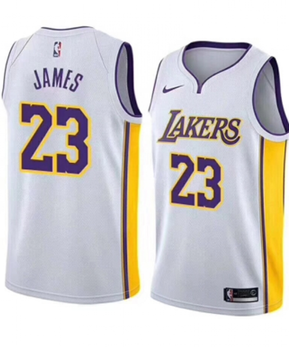 Camiseta LeBron James #23 Los Angeles Lakers Blanco Association Edition