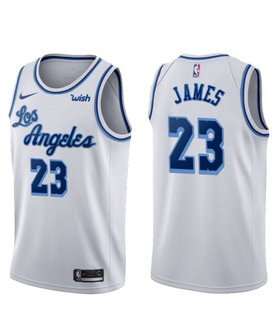 Camiseta LeBron James #23 Los Angeles Lakers Blanco Latin Edition